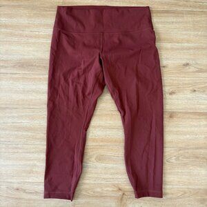 Lululemon Athletic Wunder Train HR Tight Yoga Pants 25” Terracotta Size 16